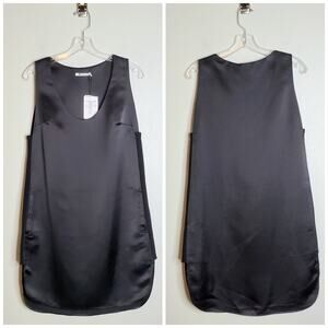 Minimalist Modern Chic Black Satin Mini Dress 2 Party Event T Alexander Wang